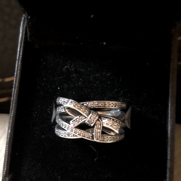 Pandora Sparkling sentiments Ribbon Ring, Sz. 5